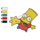 Bart Simpson Simpsons Embroidery